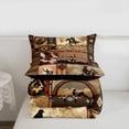 thumbnail image 5 of Erosebridal Retro Bohemian Aztec Geometric Twin Comforter Sets,Western Cowboy Rustic Cowhide Bedding Set For Men,Reversible Black,2 Pieces, 5 of 7