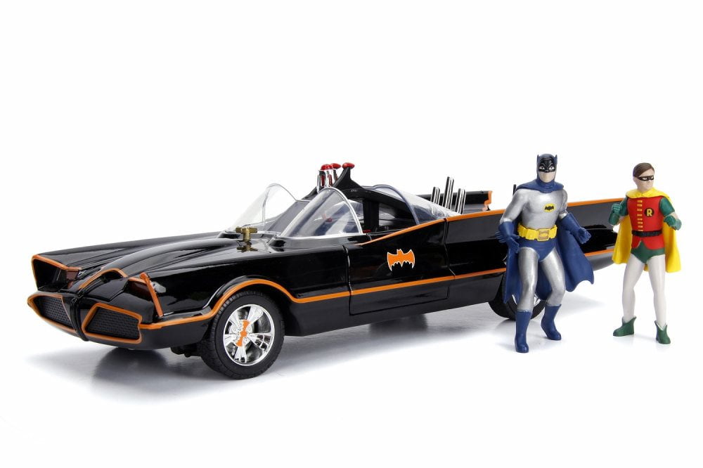 Batman 1966 Series Batmobile with Batman & Robin Die Cast Figures 98625 1/18 