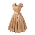 thumbnail image 5 of Lace Dresses Cape Short Sleeves Prom Dresses Graduation Dresses Cocktail Dresses, 5 of 5