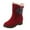 Red, variant on Mid Calf Boots for Women,Platform Plush Boot For Women Mid-Calf Boot Fur Fleece Lined Casual Short Booties Ladies Classic Ultra Snow Platform Anti-Slip Boot For Outdoor
