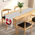 thumbnail image 3 of FYTPOV Gnomes Table Runner, Valentines Day Decorations, Black Hearts Printed Table Runner for Wedding Party, Christmas Runner for Table Home Decor, 13x72 inch, 3 of 5
