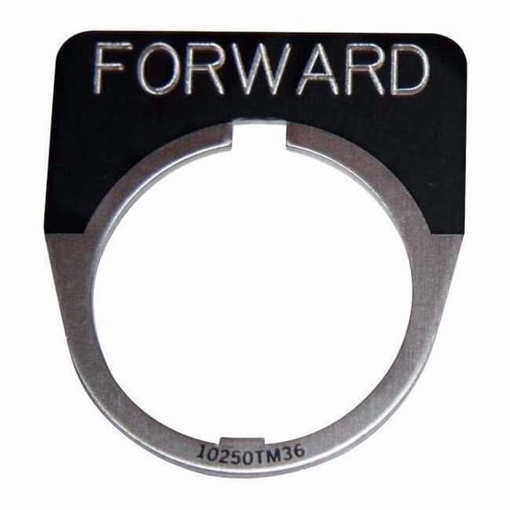 Eaton Cutler-Hammer Legend Plate,Half Round,Forward,Black 10250TM15