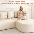 thumbnail image 3 of ChVans 97'' L-Shape Curved Sectional Sofa with Chaise, Modern Luxury Chenille Cloud Couch, Modular Sectional Sofa, Heavy Duty Oversized Deep Seat 3-Seater for Living Room, No Assembly Required, 3 of 11