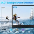thumbnail image 2 of Extensor de pantalla para laptop Sharanix con triple monitor FHD de 14,2", 2 of 7