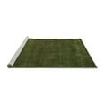 thumbnail image 2 of Ahgly Company Machine Washable Indoor Round Abstract Turquoise Blue Modern Area Rugs, 4' Round, 2 of 4