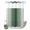 Grey, sea green, variant on No Hook Shower Curtain, Sage Green Grey Ombre Shower Curtains for Bathroom with See Through Top Window, Farmhouse Gradient Minimalist Waterproof & Washable Bath Curtain Stand Up Stall 36"x72"