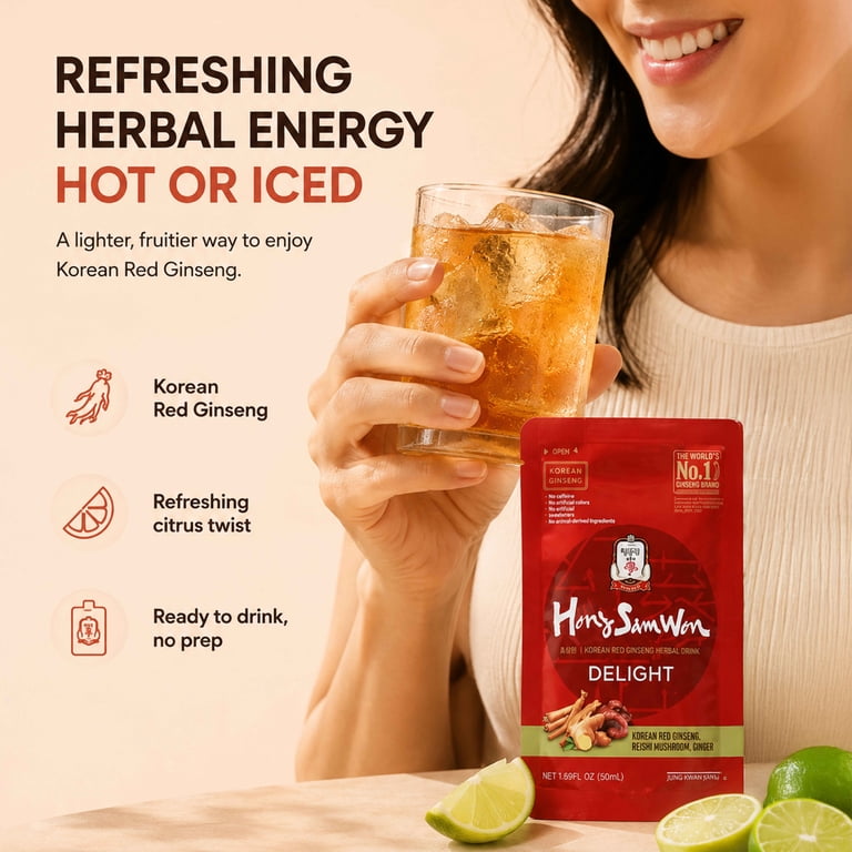 HongSamWon Delight(5ct) - Korean Red Ginseng Herbal Drink