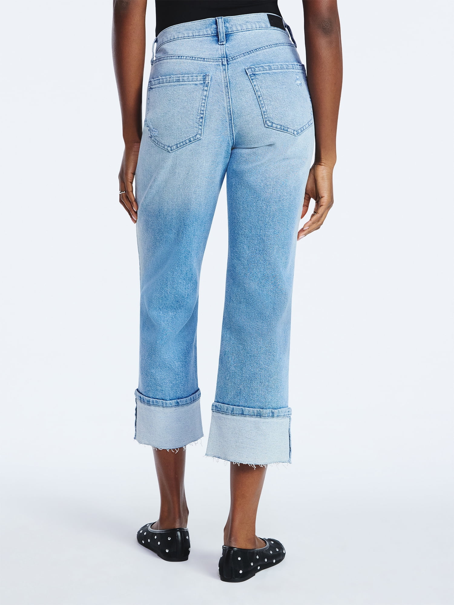 Scoop Women's and Women's Plus Benton Cuffed Ankle Jeans, 25", 27", and 29" Inseams, Sizes 0-26W