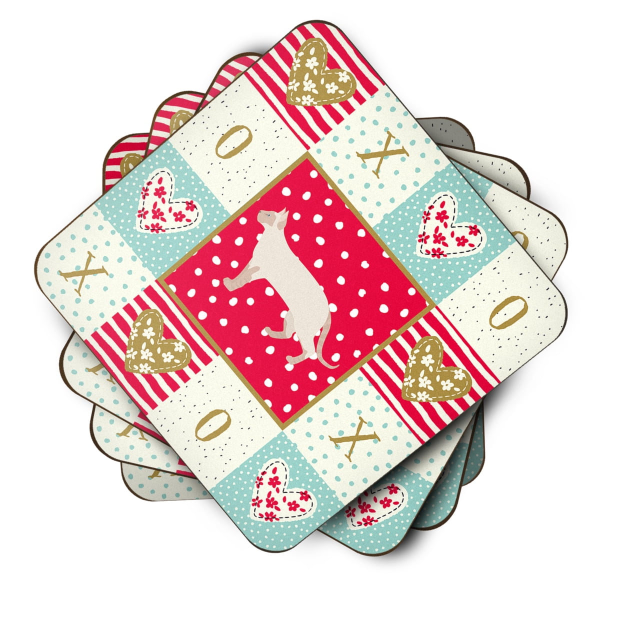 Tonkinese #2 Cat Love Foam Coaster Set of 4