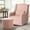 Pink With Ottoman, variant on JULY'S SONG Power Swivel Gilder Rocker Recliner Chair with Storage Ottoman, Skin-Friendly Nursery Rocking Chairs in Living Room with Waist Pillow, USB Charging, Blue