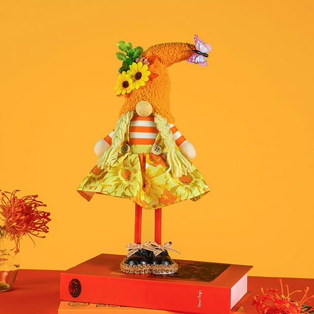 Cloth Standing Posture, Sunflower Large Skirt, No Face Doll, Rudolf Doll Decorations, Thanksgiving