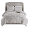 thumbnail image 1 of Madison Park Veronica 100 Percent Cotton Tufted Comforter Set in Gray, 1 of 13