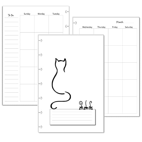 Undated Monthly Calendar Refills for 7 Disc Planners (Cat)