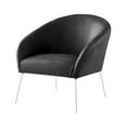 thumbnail image 3 of Nicole Miller Accent Chair Kamryn Charcoal PU Leather, Charcoal/Silver, 3 of 10