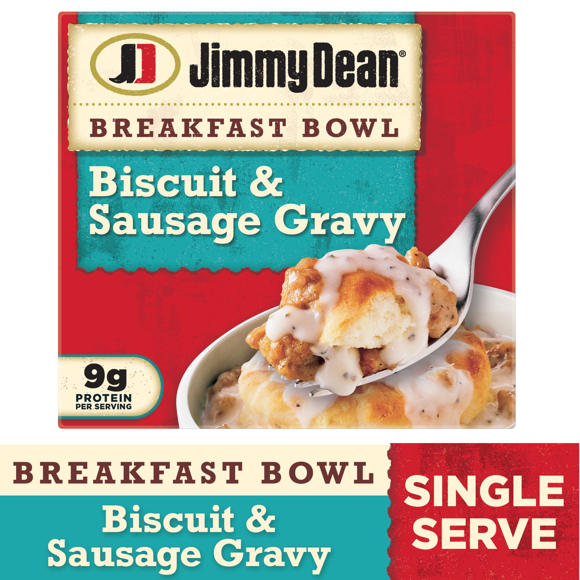 Jimmy Dean Biscuit & Sausage Gravy Breakfast Bowl, 9 oz (Frozen)