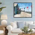 thumbnail image 3 of Stupell Industries Tropical Seaside Fishing Wharf Black Framed Giclee Art, 30 x 24, by Franklyn Gregory, 3 of 8