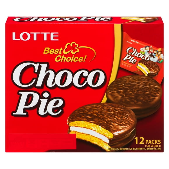 Biscuit de chocolat Choco Pie de Lotte Paq. de 12, 336 g