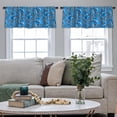 thumbnail image 4 of LALILO Kitchen Curtain Valance Natural Gray And Black Hibiscus Rod Pocket Window Curtain 52"x 18" Set of 2, 4 of 5