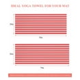 thumbnail image 6 of Boho Red Stripe Yoga Towel for Hot Yoga Non Slip, Abstract Geometric White Minimalist Yoga Mat Towel Absorbent Yoga Sweat Towels Microfiber Hot Yoga Blanket for Bikram Pilates 26"x74", 6 of 7