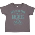 thumbnail image 3 of Inktastic Life's Better on a Bicycle Girls Toddler T-Shirt, 3 of 5