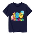 thumbnail image 4 of Amidoa Shirts Girls Short Sleeve Summer Pullover Graphic T Shirts Casual Crewneck Girls Tops Basic Tees,Navy,11-12 Years, 4 of 5