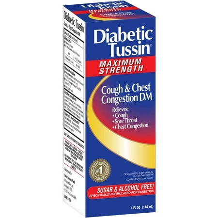 Diabetic Tussin DM Max Strength, 4 OZ (Pack of 6)