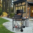 thumbnail image 2 of Costway Double-Shelf Movable Dining Cart Table Multifunctional Kitchen Worktable Outdoor, 2 of 10