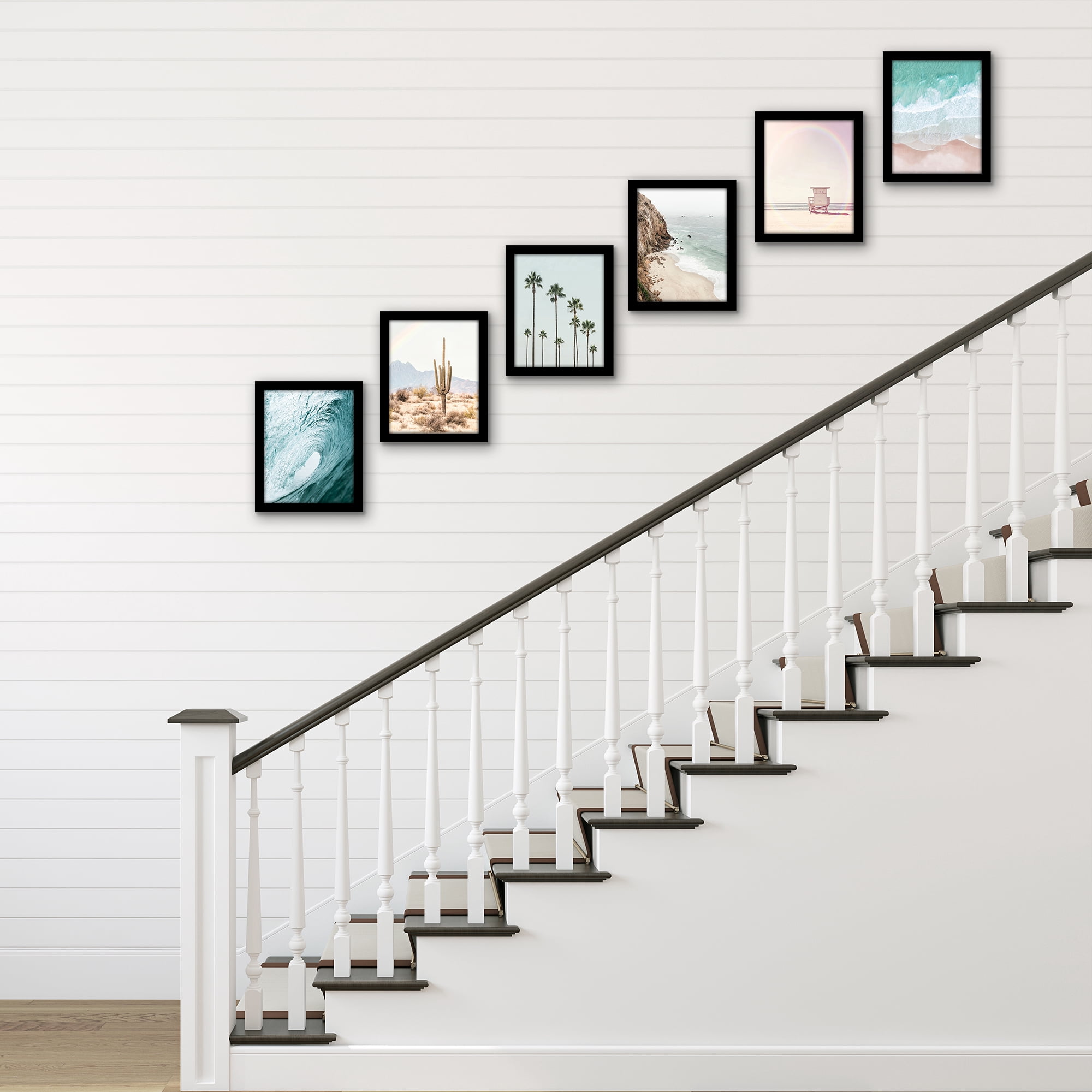 Americanflat 8x10 Picture Frame with Polished Plexiglass 6 Pack Signature Collection Frames Photo - Black