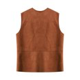 thumbnail image 2 of Ocealan Kids Medieval Pirates Suede Waistcoat Lace Up Vest Top Sailor Short Coat Dark Brown 16, 2 of 7