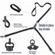 thumbnail image 3 of Double Dog Leash For 2 Dogs,dog Leash,360tangle-free Double Dog Leash,multifunctional Detachable Leash,elastic Material Shock Absorption, 3 of 4