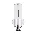 thumbnail image 1 of Dispensador de jabón de acero inoxidable Montaje en pared Soporte de caja de jabón de 500 ml Jabón de baño manual Caja de plástico Accesorios de baño para hotel Blanco Inevent HA011286-01B, 1 of 6