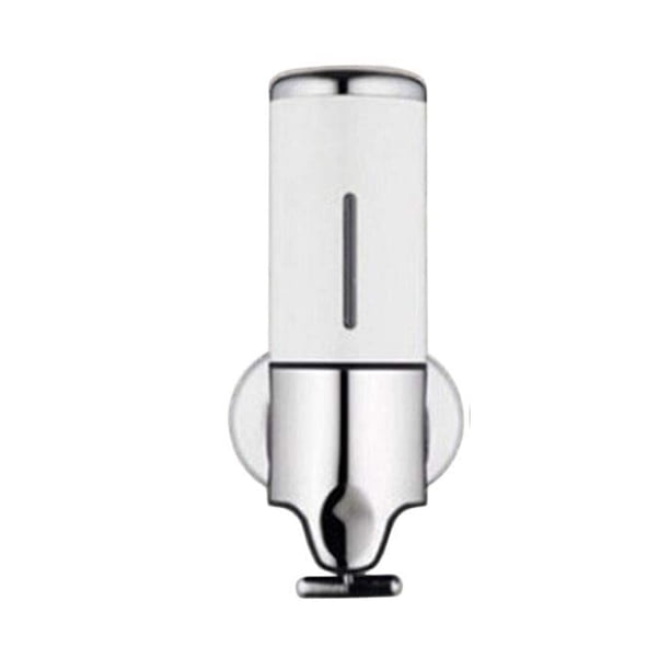 Dispensador de jabón de acero inoxidable Montaje en pared Soporte de caja de jabón de 500 ml Jabón de baño manual Caja de plástico Accesorios de baño para hotel Blanco Inevent HA011286-01B