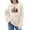 ZB Beige, variant on Women Christmas Sweater Cane Bowknot Sequined Sweater Autumn And Winter Round Neck Long Sleeve Knitted Cardigan Relaxed Fit Womens Lightweight Sweaters Black S