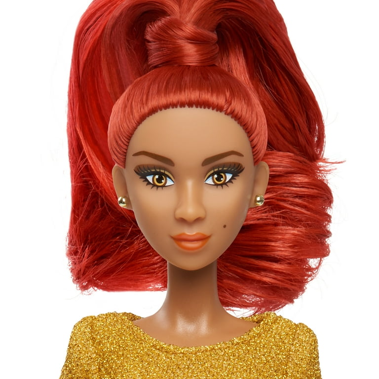 Fresh Dolls Marisol Fashion Doll, 11.5-inches tall, gold dress, red hair,  Kids Toys for Ages 3 Up, Gifts and Presents 