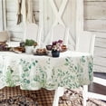 thumbnail image 2 of Leaf Floral Sage Green Oval Tablecloth 60x84 Inch,Leaf Printed Tablecloth,Sage Farmhouse Watercolor Waterproof Tablecloth,Suitable for Indoor and Outdoor, Holiday Kitchen Restaurant and Party, 2 of 6
