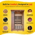 thumbnail image 3 of HeatWave Yukon 2-Person Cedar Infrared Sauna with 6 Carbon Heaters, 3 of 7