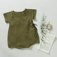 thumbnail image 2 of ZACPNCV Baby Solid Color T Shirt Teens Kids Crewneck Loose Classic Sports Tees Boys Girls Soft Athletics Tops Olive Green 12-24 Months, 2 of 9