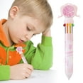 thumbnail image 2 of 10-Color Ballpoint Pen | Press-Type Multi-Color Pen, 1ml Ink, Fun Stationery for School Dolphin Design Ballpoint, Multi-Color Writing Pen, Creative Stationery Pen, School Office Multi-Color Pen, 2 of 8