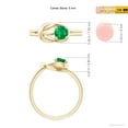 thumbnail image 5 of ANGARA Natural Solitaire Emerald Infinity Knot Engagement Ring in 14K Yellow Gold for Women (Size-5mm) | May Birthstone, Birthday, Anniversary, Jewelry Gift for Women | Natural Emerald Ring, 5 of 10