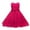C#Hot Pink3444, variant on CAIVO Children Mesh Dress O-Neck Puff Sleeve Stylish Little Girl Dress Classic Toddler Daily Wear