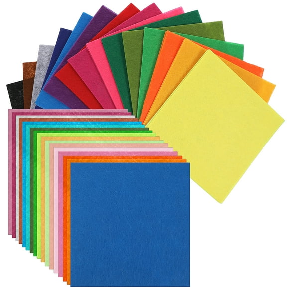 60pcs Felt Fabric Sheets Soft Felt Squares Craft Fabrics Felt Pieces Assorted Colored Fabric Pieces For Sewing And Embroidery
