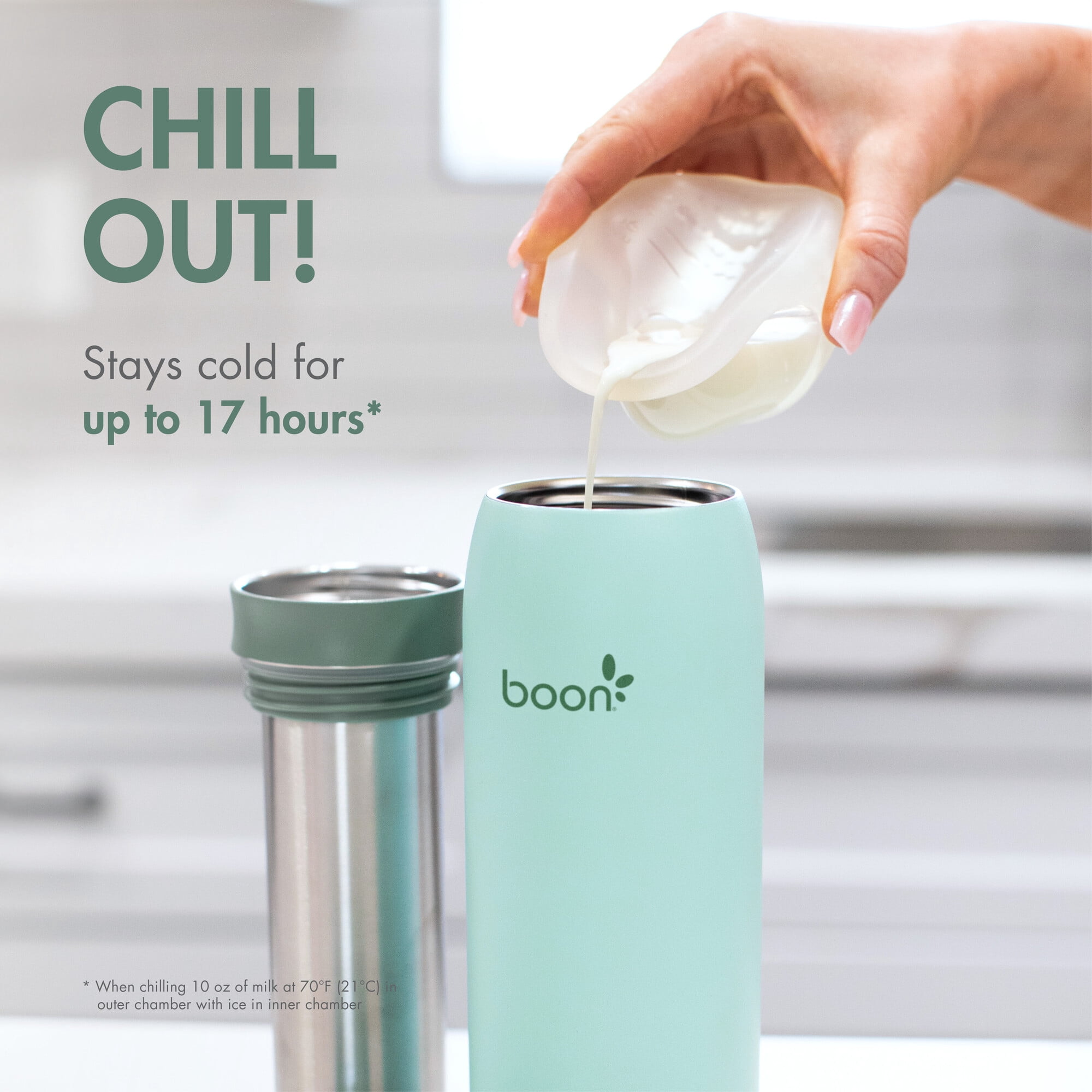 Boon Frosh Stainless Steel Portable Milk Chiller