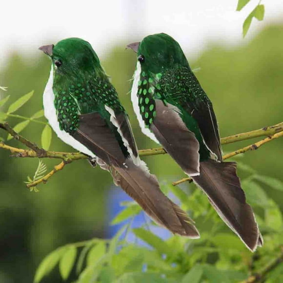 Usmixi Mini Fake Birds Artificial Feather Foam Doves Wedding Garden Decoration Ornament