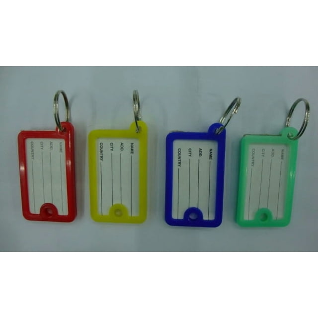 Miangastore Writable Keychain Labels Red Plastic 20Pcs 1.9X1.1In Home Use