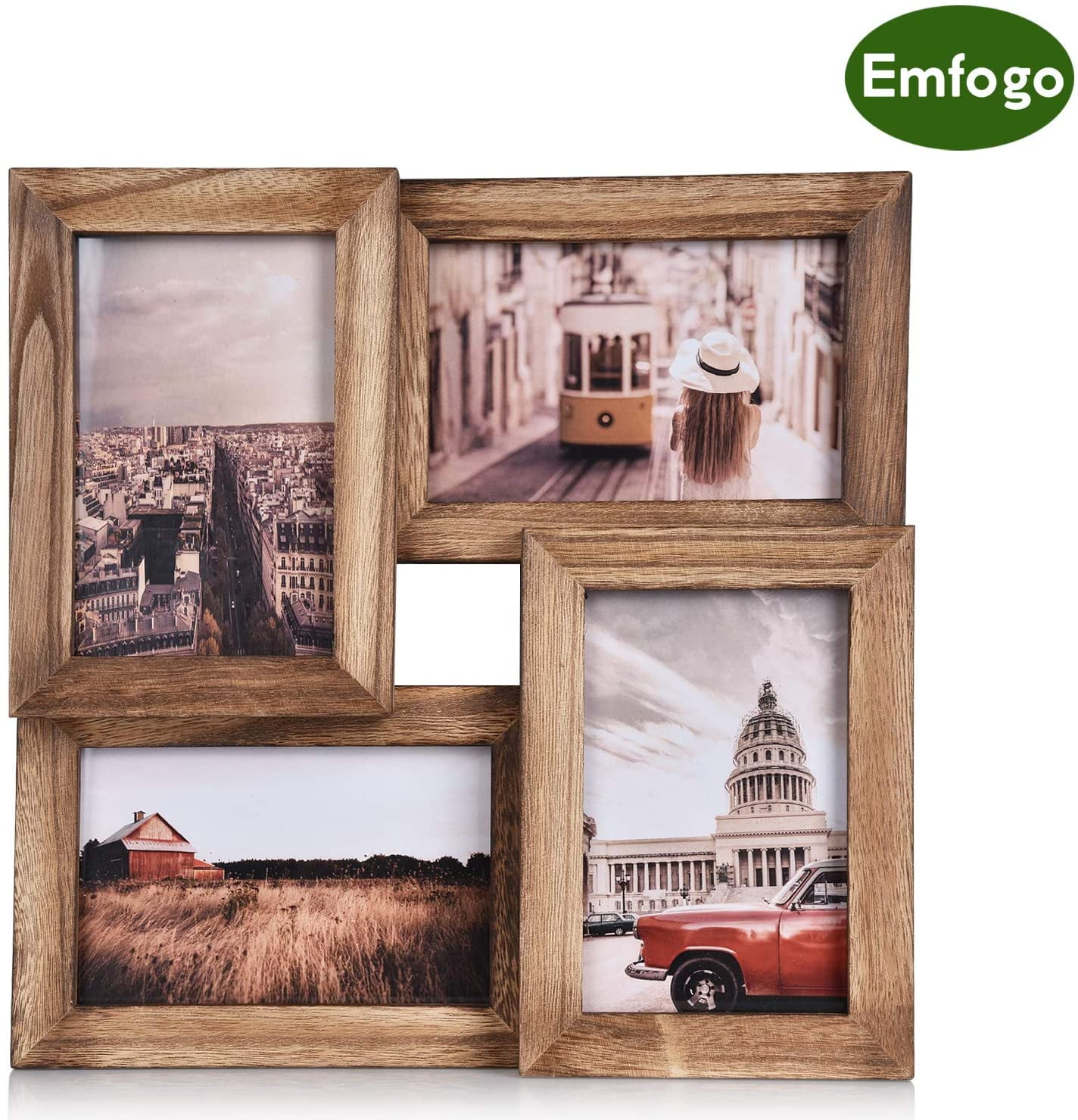 JoyX 4x6 Picture Frames Wood Collage Picture Frames with High ...