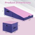 thumbnail image 3 of Costway Tapis de Gymnastique Inclinable Pliant avec Cuir PVC Antidérapant Rose, 3 of 10
