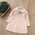 thumbnail image 5 of Auroural Girls' Plaid Bow Knit Sweater Dress Fall And Winter Long Sleeved Casual And Comfortable Dress Girls Fall Winter Sweater Long Sleeve Knit Dresses Girls Long Sleeve Dresses, 5 of 9