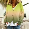 thumbnail image 2 of Cardigan Sweaters for Women V Neck Long Sleeve Coats Solid Color Button Down Casual Loose Open Front Outwear Tops,Yellow,M, 2 of 5