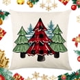 thumbnail image 3 of Funda Cojín Decorativa Almohada Estampada Navidad Suave para Sofá, 3 of 9