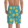 thumbnail image 3 of Kdxio Bee Sunflower Print Mens Sleep Shorts Bottoms Soft Comfy Pajama Wear Pants with Drawstring Pockets, 3 of 7